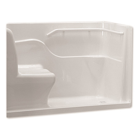 American Standard Seated Safety Shower, 60 in L, 30 in W, White, Acrylic 3060SH.RW