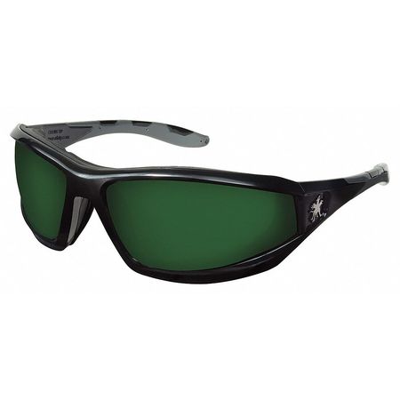 MCR SAFETY Safety Glasses, Green Anti-Scratch RP2150