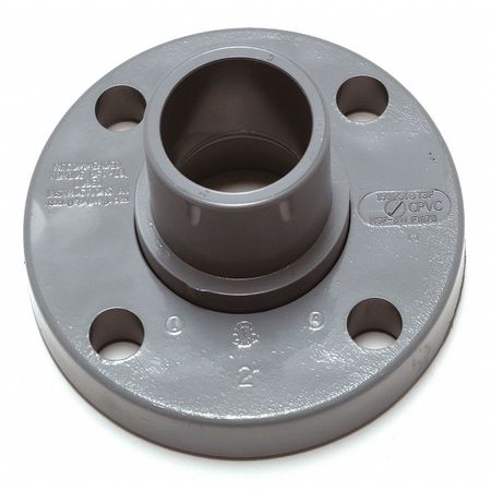 Zoro Select CPVC Flange, Schedule 80, 1/2" Pipe Size, Socket 9853-005