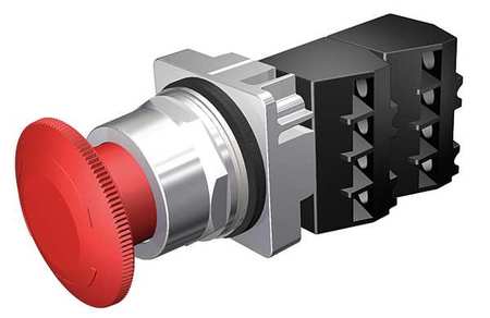 SIEMENS Non-Illuminated Push Button, 30 mm, 2NC, Red 52PR8W2G