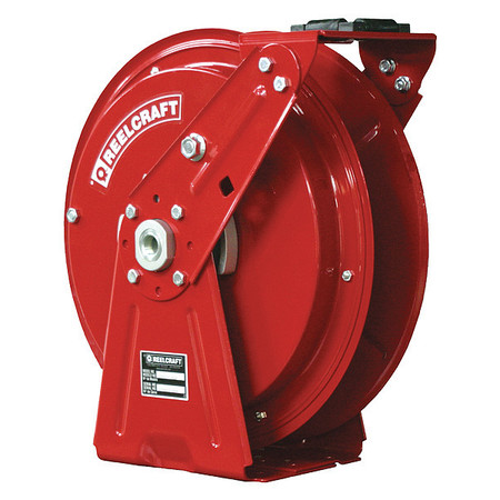 Reelcraft Hose Reel, 3/8 in Hose Dia., 50 ft Length, 3,000 psi DP7600 OMP