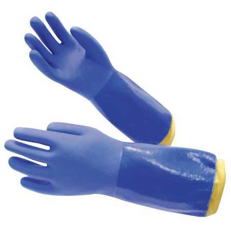CONDOR 14" Chemical Resistant Gloves, PVC, M, 1 PR 22KA66