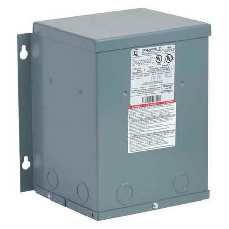 SQUARE D Single Phase Transformer, 2 kVA, NEMA 3R, 115 °C, 120/240V AC, 600V AC 2S51F