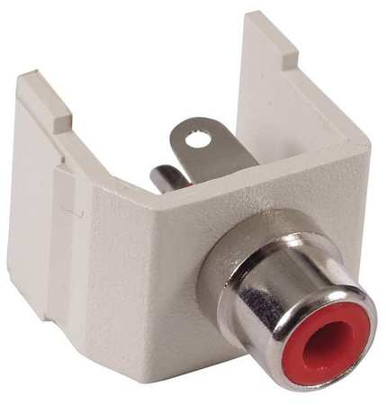 HUBBELL PREMISE WIRING Connector, RCA, Duplex, Light Almond SFRCR