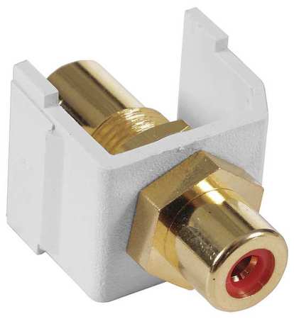 HUBBELL PREMISE WIRING Inline Coupler, RCA, Duplex, White SFRCRFFW