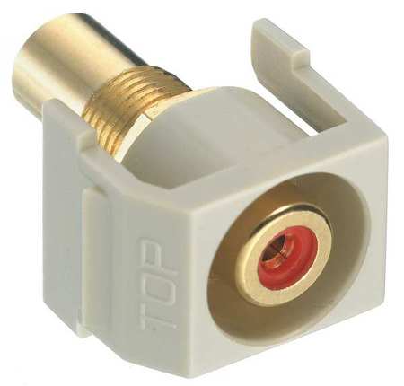 HUBBELL PREMISE WIRING Inline Coupler, RCA, Duplex, Ivory SFRCRREI