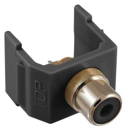 HUBBELL PREMISE WIRING Connector, RCA, Duplex, Black SFRCBKBK