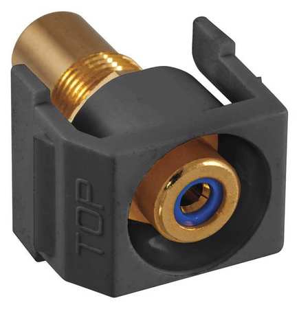 HUBBELL PREMISE WIRING Inline Coupler, RCA, Duplex, Black SFRCBRBK