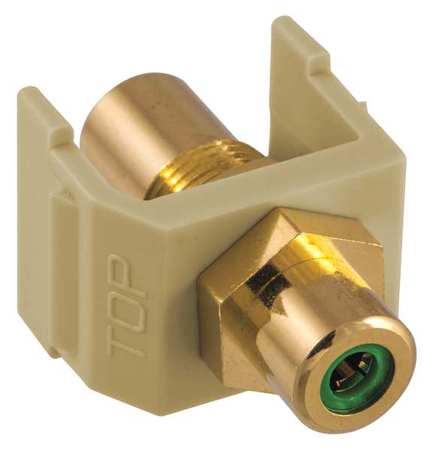 HUBBELL PREMISE WIRING Inline Coupler, RCA, Duplex, Ivory SFRCGNFFEI