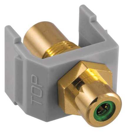 HUBBELL PREMISE WIRING Inline Coupler, RCA, Duplex, Gray SFRCGNFFGY