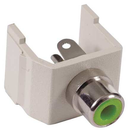 HUBBELL PREMISE WIRING Connector, RCA, Duplex, Light Almond SFRCGNOW