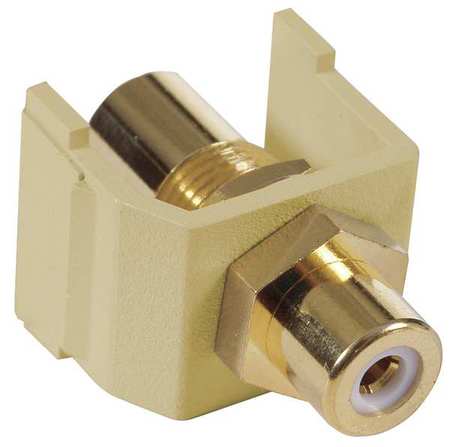 HUBBELL PREMISE WIRING Inline Coupler, RCA, Duplex, Ivory SFRCWFFEI