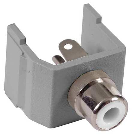 HUBBELL PREMISE WIRING Connector, RCA, Duplex, Gray SFRCWGY