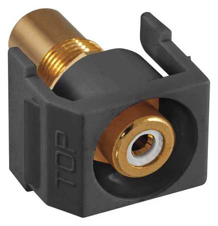 HUBBELL PREMISE WIRING Inline Coupler, RCA, Duplex, Black SFRCWRBK