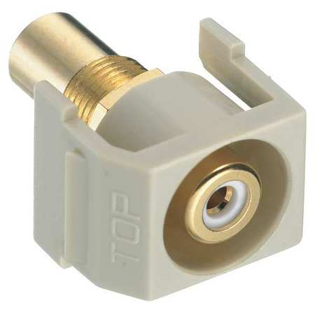 HUBBELL PREMISE WIRING Inline Coupler, RCA, Duplex, Ivory SFRCWREI