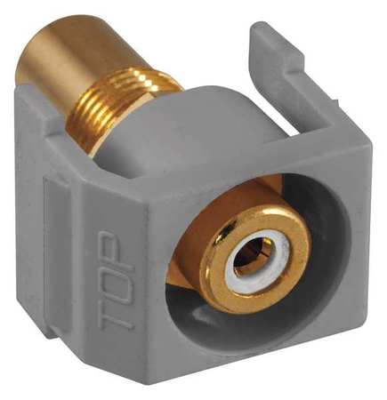 HUBBELL PREMISE WIRING Inline Coupler, RCA, Duplex, Gray SFRCWRGY