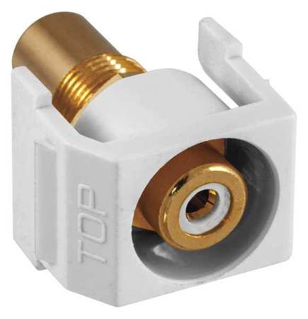 HUBBELL PREMISE WIRING Inline Coupler, RCA, Duplex, White SFRCWRW