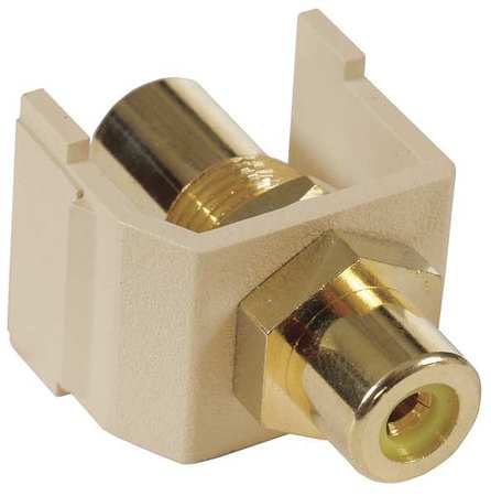 HUBBELL PREMISE WIRING Inline Coupler, RCA, Duplex, Ivory SFRCYFFEI