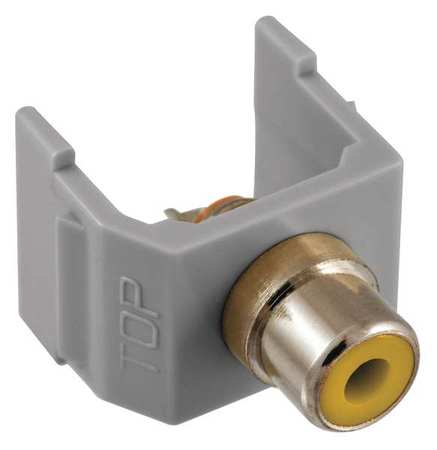 HUBBELL PREMISE WIRING Connector, RCA, Duplex, Gray SFRCYGY