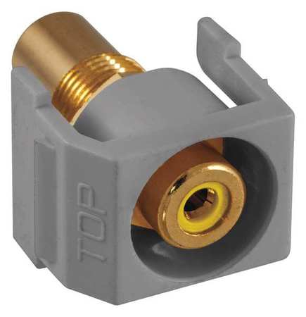 HUBBELL PREMISE WIRING Inline Coupler, RCA, Duplex, Gray SFRCYRGY