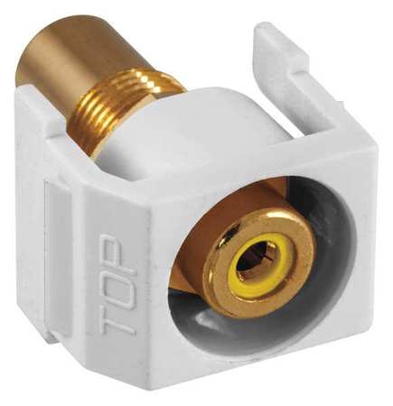 HUBBELL PREMISE WIRING Inline Coupler, RCA, Duplex, White SFRCYRW