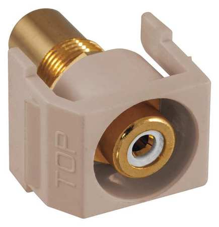 HUBBELL PREMISE WIRING Inline Coupler, RCA, Duplex, Almond SFRCWRAL