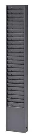 Buddy Products Time Card Rack, 30-1/8x5x2in, Gray 0800-1