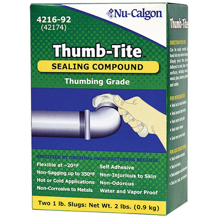 Nu-Calgon Sealant, 2 lb, Slug, White 4216-92