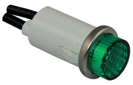 DAYTON Raised Indicator Light, Green, 120V 22NY50