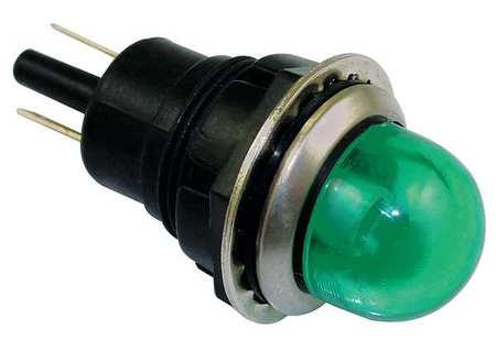 Dayton Raised Indicator Light, Green, 120V 22NY61