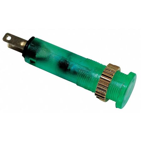 DAYTON Flush Indicator Light, 8mm, 6V, Green 22NY68