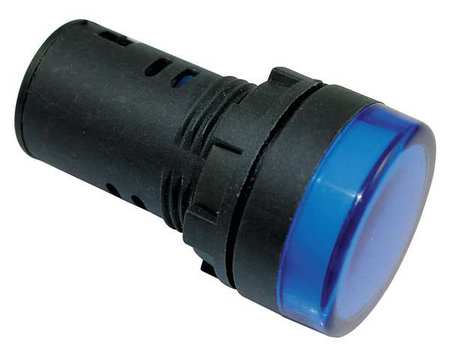DAYTON Raised Indicator Light, 22mm, 240V, Blue 22NZ12