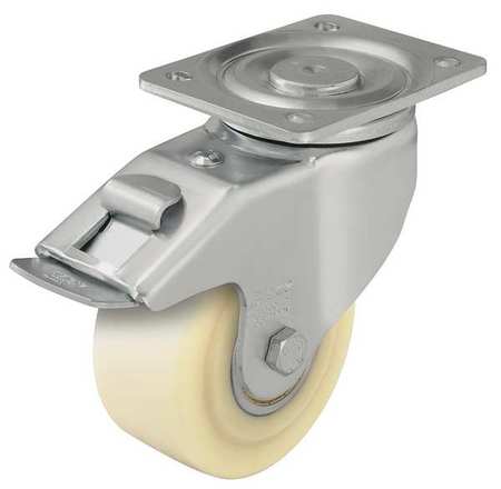 ZORO SELECT Swivel Plate Caster, Nylon, 4 in., 1540 lb. LH-GSPO 100K-1-FI