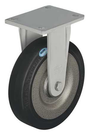 Zoro Select Rgd Plate Caster, Rubr, 6-1/4 in., 1000 lb. BO-SE 160K