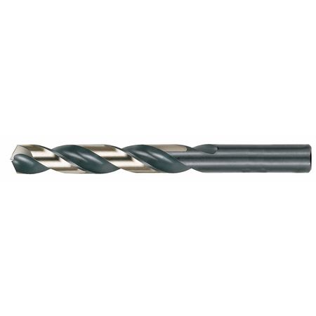 CLE-LINE Jobber Length Drill Bit, Drill Bit Size 5/16 in, Drill Bit Point Angle 135 Degrees, Black & Gold C18016