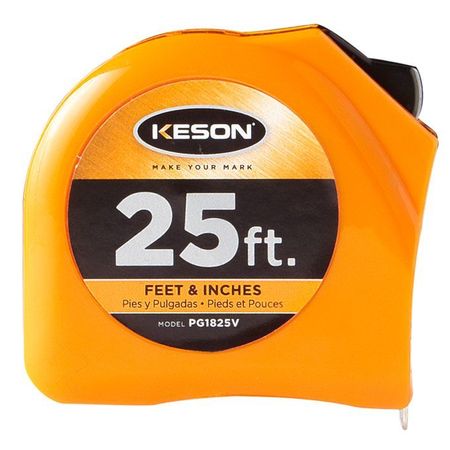 Keson 25 ft Tape Measure, 1 in Blade PGT1825V