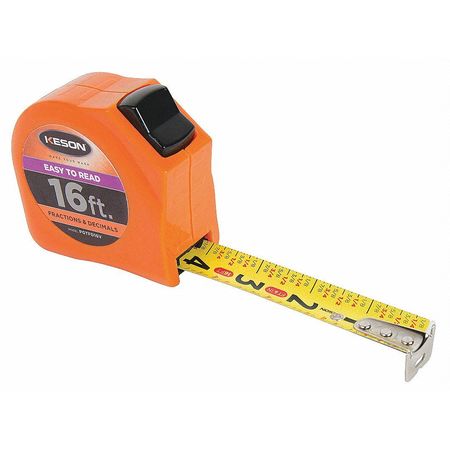 KESON 16 ft Tape Measure, 1 in Blade PGTFD16V