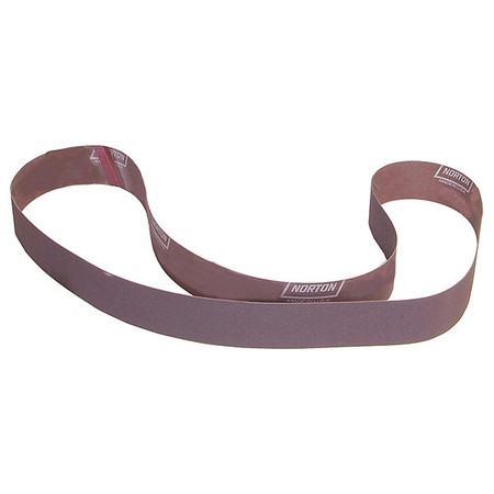 NORTON ABRASIVES Sanding Belt, Coated, 2 in W, 72 in L, 220 Grit, Very Fine, Aluminum Oxide, R228 Metalite, Brown 78072765601