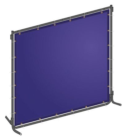Zoro Select Welding Screen, 6 ft. W, 6 ft., Blue 22RN78