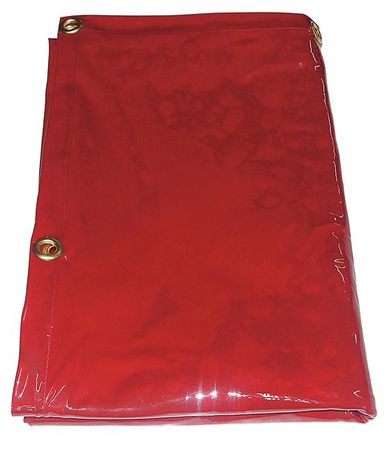 Zoro Select Welding Curtain, 8 ft. W, 6 ft., Red 22RN61