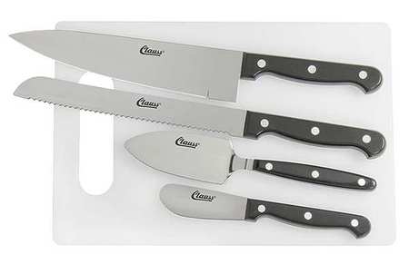 CLAUSS Breakroom Knife Set, w/Cutting Board, 5 PC 18633