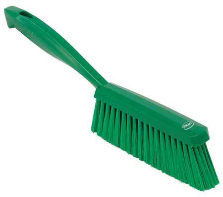 Remco 1 19/32 in W Bench Brush, Soft, 6 3/4 in L Handle, 7 in L Brush, Green, Plastic, 13 in L Overall 45872