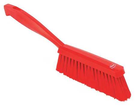 Remco 1 19/32 in W Bench Brush, Soft, 6 3/4 in L Handle, 7 in L Brush, Red, Plastic, 13 in L Overall 45874