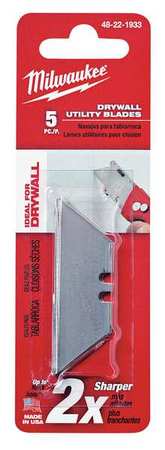 MILWAUKEE TOOL 5 PC Drywall Utility Knife Blades 48-22-1933