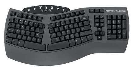Fellowes Microban Multimedia Keyboard, USB, Black 98915