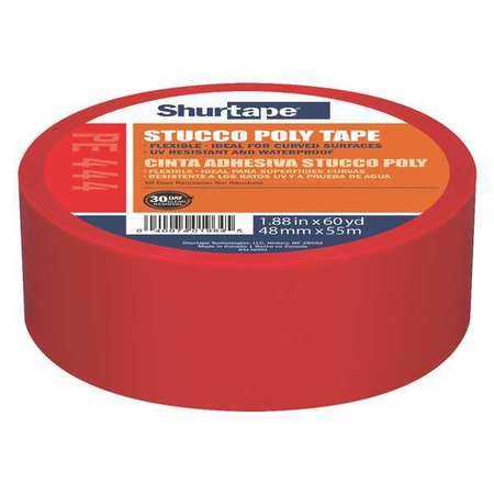 SHURTAPE Film Tape, Polyethylene, Red, 48mm x 55m PE 444