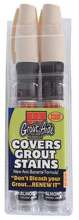 Grout-Aide Grout Marker, Medium Tip, Almond Color Family, 2 PK 05161