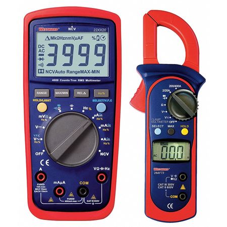 Westward Digital Multimeter and Clamp On Ammeter 22XX28