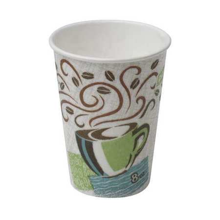 DIXIE Disposable Cold/Hot Cup 8 oz. White, Paper, Pk1000 5338CDWR