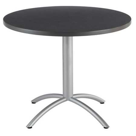 ICEBERG Round CafÃ©Worksâ„¢ Table, Graphite Granite - 36" Round x 29"H, 36" W, 29" H, Graphite 65628